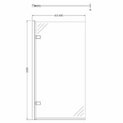 Nuie Square Hinged Bath Shower Screen NSSQ7 5 Nuie Square Hinged Bath Shower Screen NSSQ7 -TAPS UK Sales nuie square hinged bath shower screen nssq7 p37091 181935 image