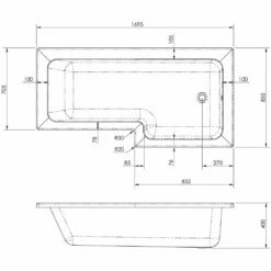 Nuie Square L Shape 1700mm Shower Bath RH, Fixed Screen & White Panel 7 Nuie Square L Shape 1700mm Shower Bath RH, Fixed Screen & White Panel -TAPS UK Sales nuie square l shape 1700mm shower bath rh fixed screen white panel p34031 166137 image