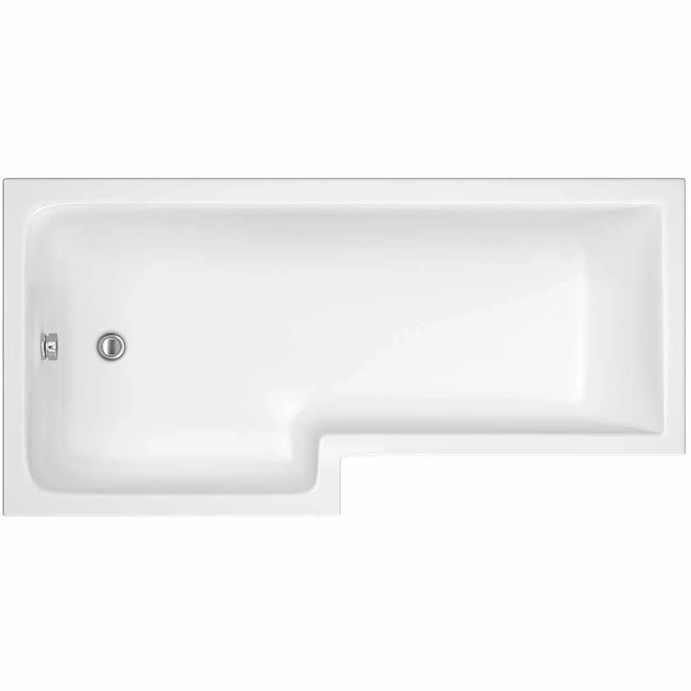 Nuie Square L Shape Single Ended Bath LH 1498x855x705 3 Nuie Square L Shape Single Ended Bath LH 1498x855x705