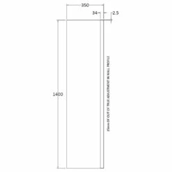 Nuie Straight 350mm Fixed Bath Screen - NSSF1 -TAPS UK Sales nuie straight 350mm fixed bath screen nssf1 p30399 147785 image