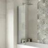Nuie Straight 350mm Fixed Bath Screen - NSSF1 -TAPS UK Sales nuie straight 350mm fixed bath screen nssf1 p30399 162431 image