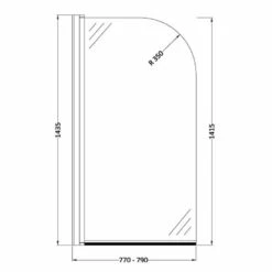 Nuie Straight Bath Shower Screen With Rail 1400mm -TAPS UK Sales nuie straight bath shower screen with rail 1400mm p4314 17444 image