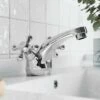 Nuie Viscount Basin Mixer Tap & Pop Up Waste - X385 -TAPS UK Sales nuie viscount basin mixer tap pop up waste x385 p29166 180366 image