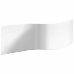 Nuie White Acrylic B-Shaped Shower Bath Front Panel 1500mm - WBB202