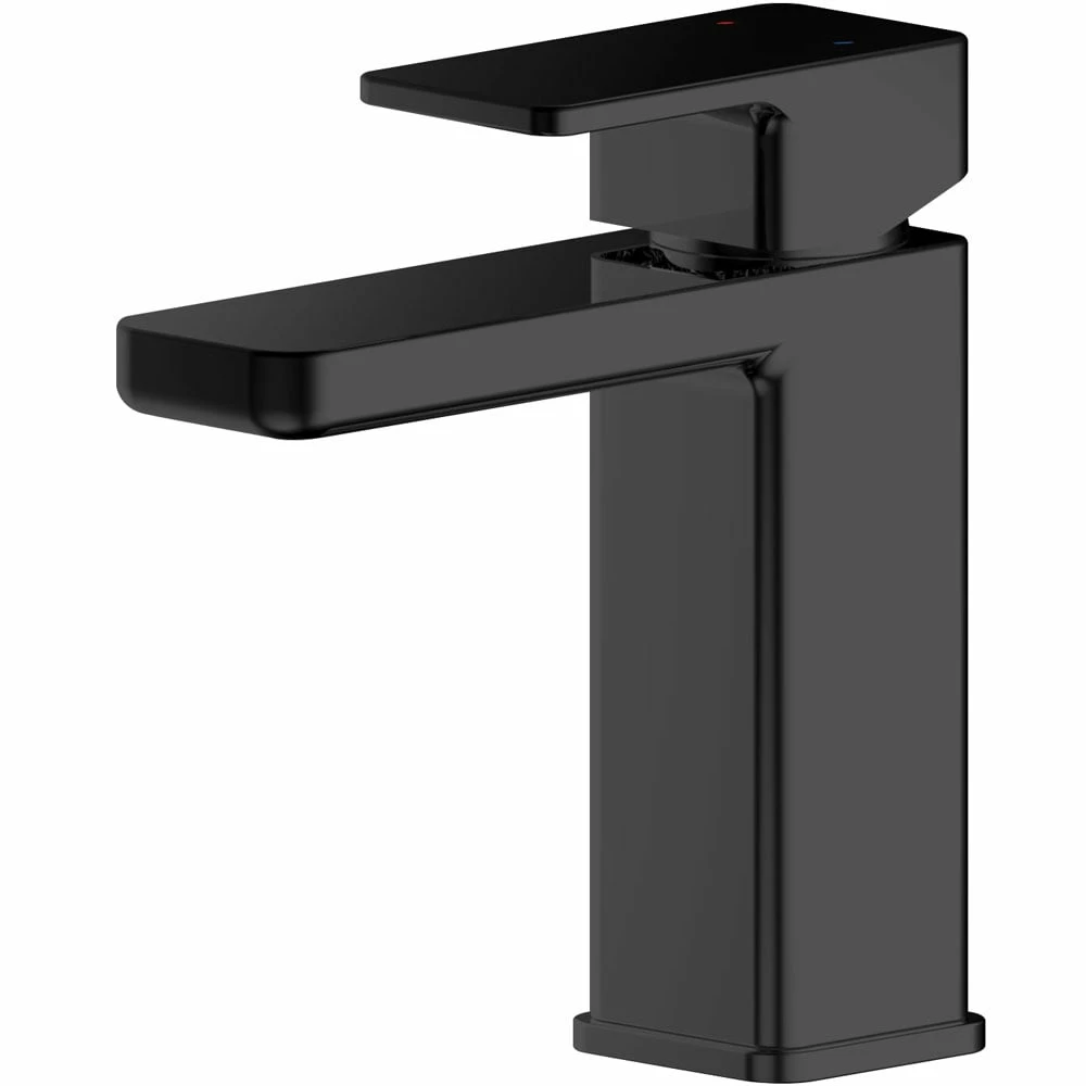 Nuie Windon Matt Black Mono Basin Mixer Tap With Push Button Waste - WIN405 3 Nuie Windon Matt Black Mono Basin Mixer Tap With Push Button Waste - WIN405