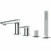 RAK Blade Chrome Deck Mounted 4-Hole Bath Shower Mixer Tap - RAKBLD3013 -TAPS UK Sales rak blade chrome deck mounted 4 hole bath shower mixer tap rakbld3013 p41337 203717 image