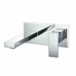 RAK Cubis Chrome Single Lever Basin Mixer Tap & Back Plate - RAKCUB3007