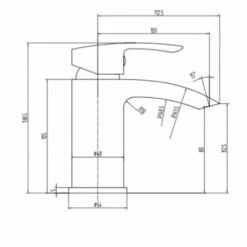 RAK Curve Black Single Lever Mono Basin Mixer Tap & Clicker Waste - RAKCRV3001B -TAPS UK Sales rak curve black single lever mono basin mixer tap clicker waste rakcrv3001b p41377 203880 image