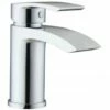 RAK Curve Chrome Single Lever Mono Basin Mixer Tap & Clicker Waste - RAKCRV3001 -TAPS UK Sales rak curve chrome single lever mono basin mixer tap clicker waste rakcrv3001 p41376 203877 image