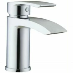 RAK Curve Chrome Single Lever Mono Basin Mixer Tap & Clicker Waste - RAKCRV3001