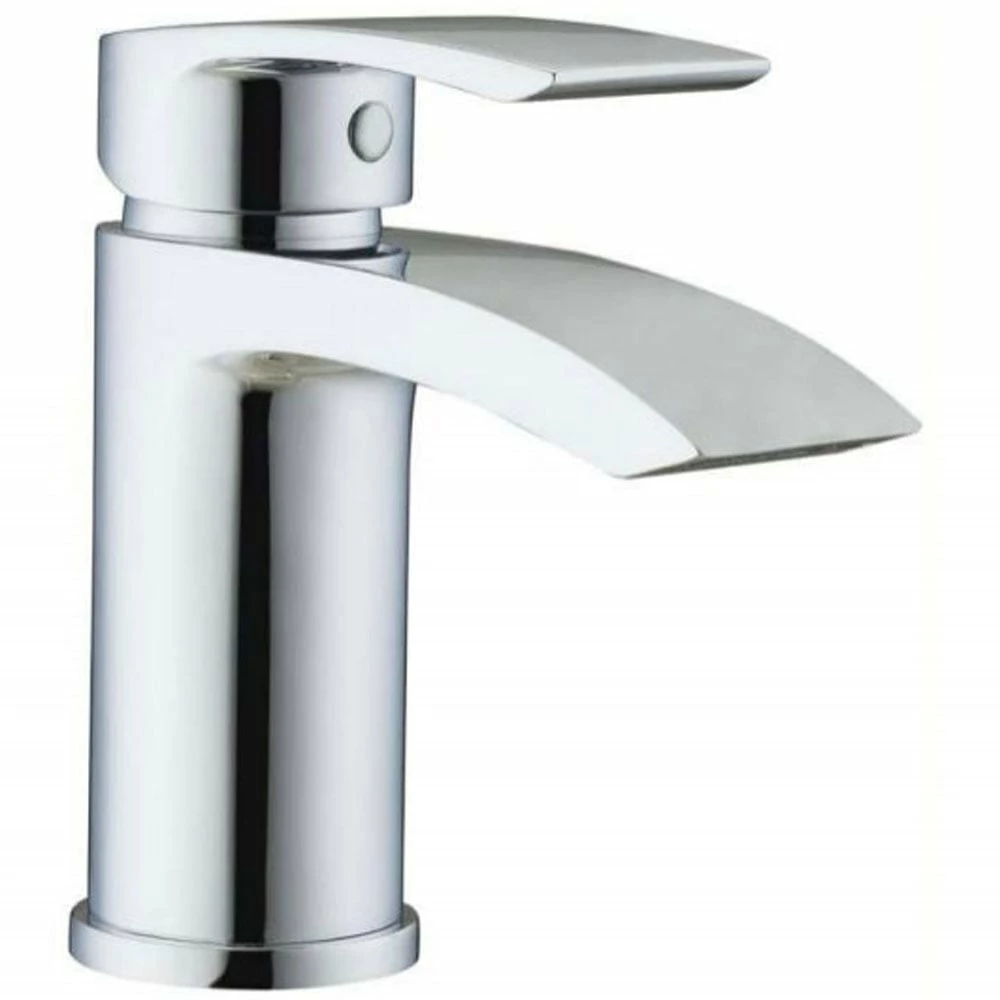 RAK Curve Chrome Single Lever Mono Basin Mixer Tap & Clicker Waste - RAKCRV3001 3 RAK Curve Chrome Single Lever Mono Basin Mixer Tap & Clicker Waste - RAKCRV3001