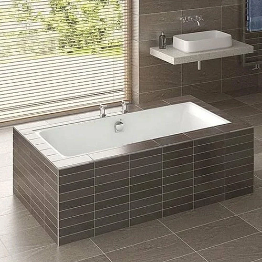 RAK Evolution Alpine White Double Ended Rectangular Bath 1750x750mm - NEVOBATH 4 RAK Evolution Alpine White Double Ended Rectangular Bath 1750x750mm - NEVOBATH - Image 2
