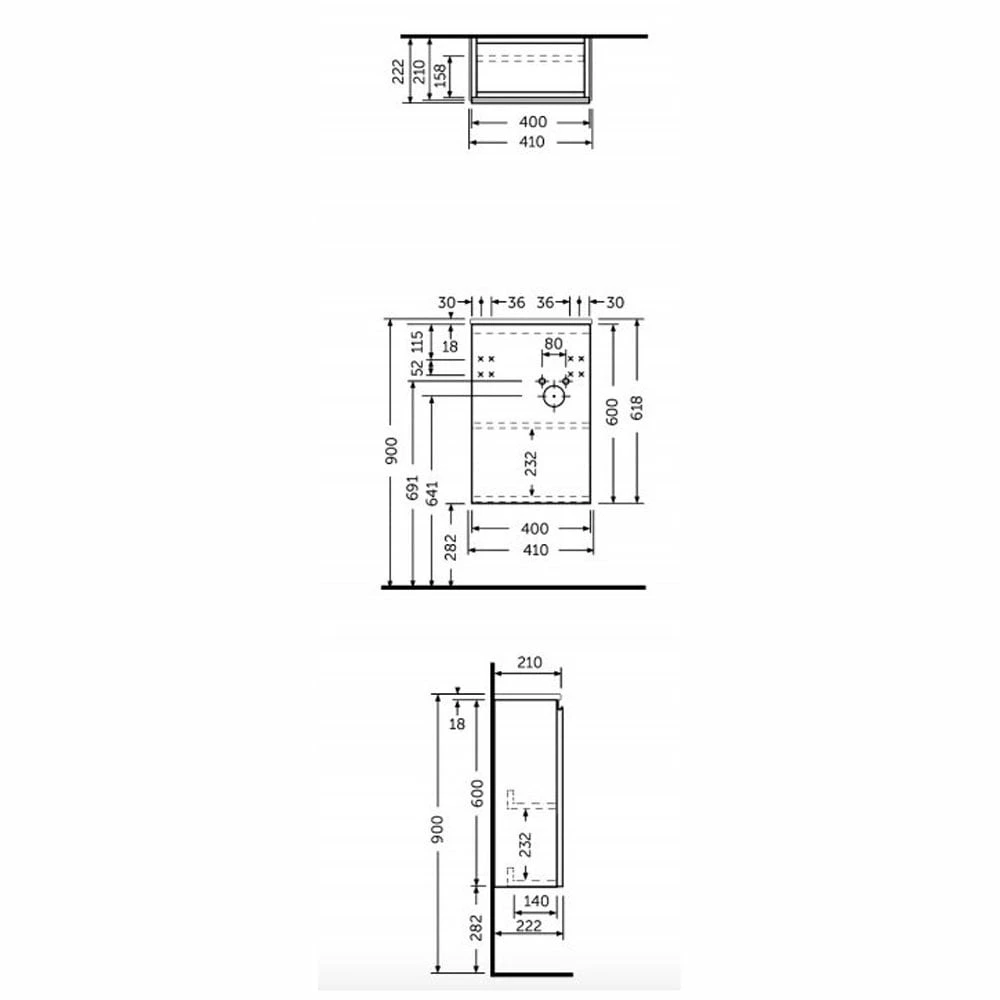 RAK Joy Alpine White 400mm Wall Hung Bathroom Vanity Unit With Basin 4 RAK Joy Alpine White 400mm Wall Hung Bathroom Vanity Unit With Basin - Image 2