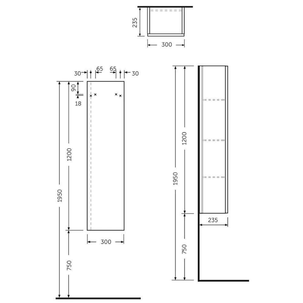 RAK Joy Scandi Oak Wall Hung 300mm Tall Storage Unit - JOYTS120SOK 4 RAK Joy Scandi Oak Wall Hung 300mm Tall Storage Unit - JOYTS120SOK - Image 2