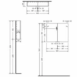RAK Joy Wall Hung 800mm Two Door Mirror Cabinet - JOYMC08002 -TAPS UK Sales rak joy wall hung 800mm two door mirror cabinet joymc08002 p39703 195569 image