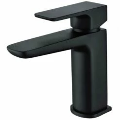 RAK Moon Black Single Lever Mono Basin Mixer Tap & Clicker Waste - RAKMOO3001B