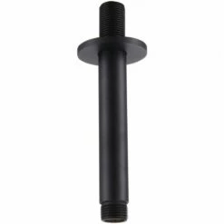 RAK Showering Black Ceiling Mounted Round Shower Arm 120mm - RAKSHW0006B