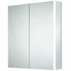 Sensio Ainsley 700x664mm Cool White Double Door LED Mirror Cabinet & Bluetooth