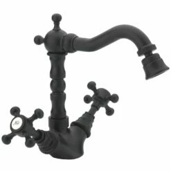 Tre Mercati Allora Black Traditional Mono Bidet Mixer Tap TM10080-MB