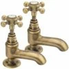 Tre Mercati Allora Bronze Traditional Basin Tap (Pair) TM10010-BR -TAPS UK Sales tre mercati allora bronze traditional basin tap pair tm10010 br p74608 306365 image