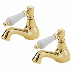 Tre Mercati Victoria Antique Gold Traditional Bath Tap (Pair) TM1522