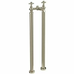 Vibrance Vogue Brushed Nickel Floor Standing Bath Filler Tap