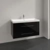 Villeroy & Boch Avento Crystal Black 1000mm Wall Hung Vanity Unit & Basin -TAPS UK Sales villeroy boch avento crystal black 1000mm wall hung vanity unit basin p66285 285736 image