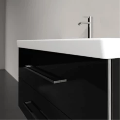 Villeroy & Boch Avento Crystal Black 1000mm Wall Hung Vanity Unit & Basin -TAPS UK Sales villeroy boch avento crystal black 1000mm wall hung vanity unit basin p66285 285739 image