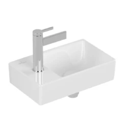 Villeroy & Boch Avento Crystal White 350mm Wall Hung Vanity Unit & Basin (Tap On Left) -TAPS UK Sales villeroy boch avento crystal white 350mm wall hung vanity unit basin tap on left p66056 285387 image