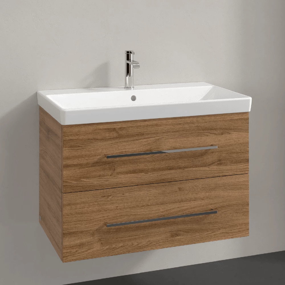 Villeroy & Boch Avento Oak Kansas 800mm Wall Hung Vanity Unit & Basin 3 Villeroy & Boch Avento Oak Kansas 800mm Wall Hung Vanity Unit & Basin