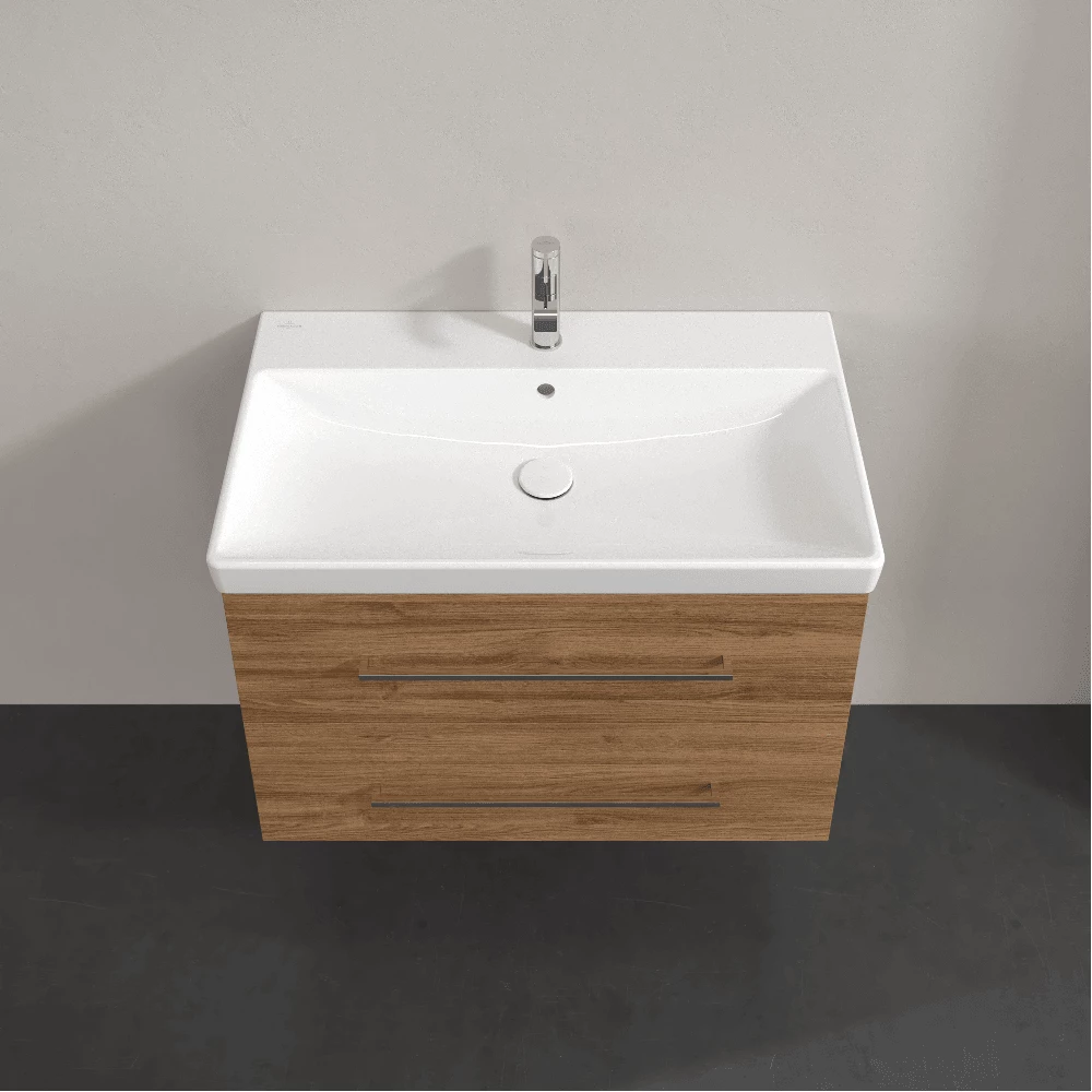 Villeroy & Boch Avento Oak Kansas 800mm Wall Hung Vanity Unit & Basin 5 Villeroy & Boch Avento Oak Kansas 800mm Wall Hung Vanity Unit & Basin - Image 3