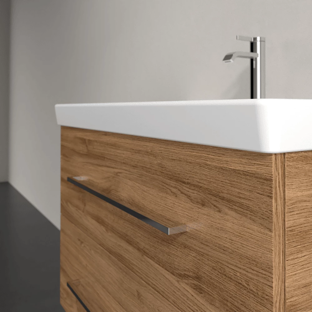 Villeroy & Boch Avento Oak Kansas 800mm Wall Hung Vanity Unit & Basin 6 Villeroy & Boch Avento Oak Kansas 800mm Wall Hung Vanity Unit & Basin - Image 4