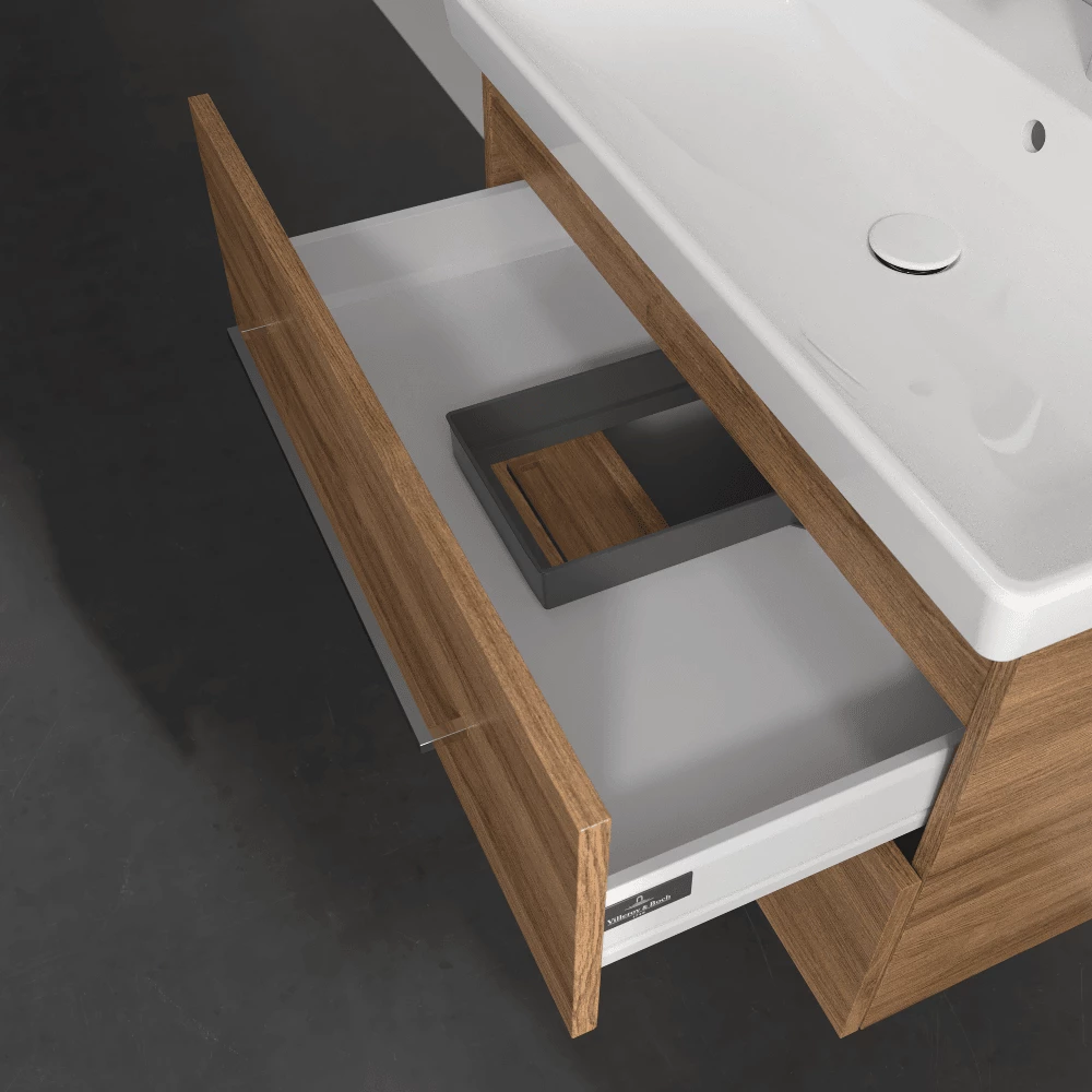 Villeroy & Boch Avento Oak Kansas 800mm Wall Hung Vanity Unit & Basin 7 Villeroy & Boch Avento Oak Kansas 800mm Wall Hung Vanity Unit & Basin - Image 5