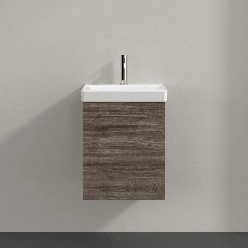 Villeroy & Boch Avento Stone Oak 450mm Wall Hung Vanity Unit & Basin 4 Villeroy & Boch Avento Stone Oak 450mm Wall Hung Vanity Unit & Basin - Image 2
