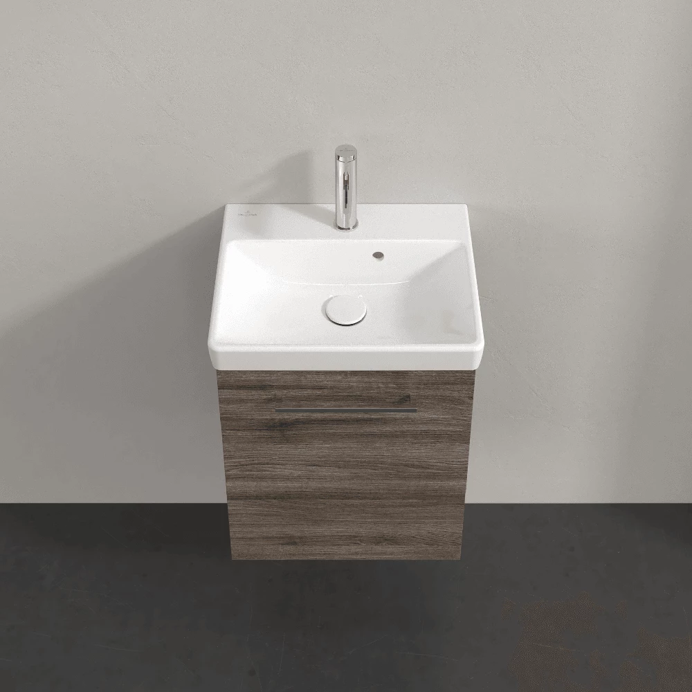 Villeroy & Boch Avento Stone Oak 450mm Wall Hung Vanity Unit & Basin 5 Villeroy & Boch Avento Stone Oak 450mm Wall Hung Vanity Unit & Basin - Image 3