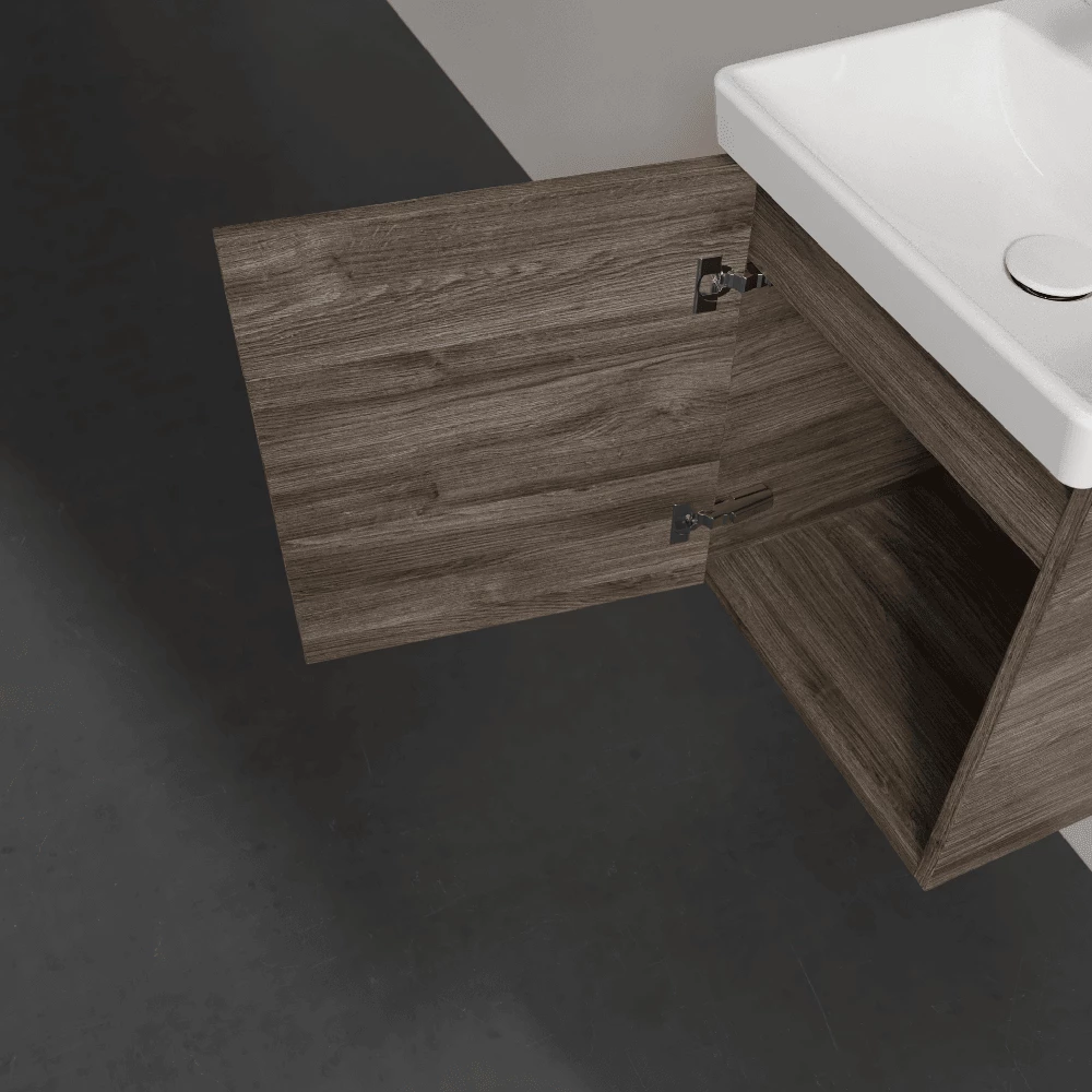 Villeroy & Boch Avento Stone Oak 450mm Wall Hung Vanity Unit & Basin 7 Villeroy & Boch Avento Stone Oak 450mm Wall Hung Vanity Unit & Basin - Image 5