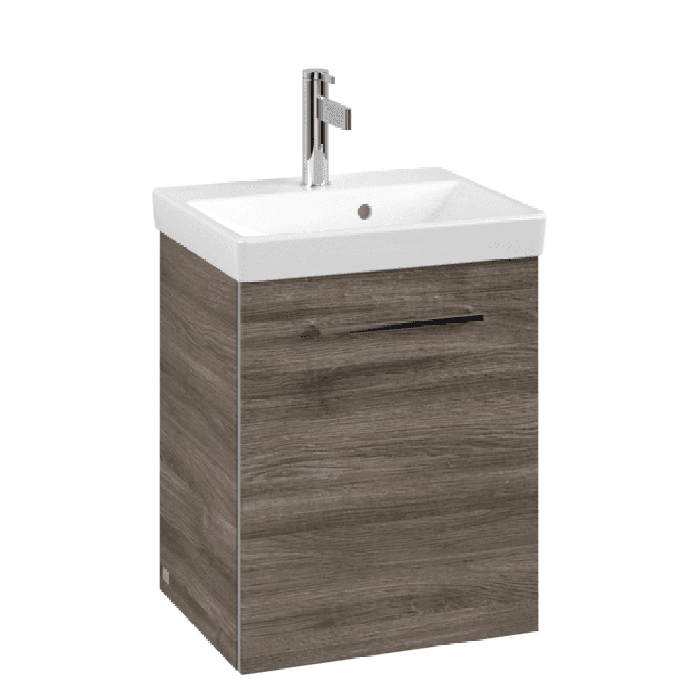 Villeroy & Boch Avento Stone Oak 450mm Wall Hung Vanity Unit & Basin 8 Villeroy & Boch Avento Stone Oak 450mm Wall Hung Vanity Unit & Basin - Image 6