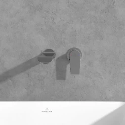 Villeroy & Boch Liberty Chrome Wall Mounted Single-lever Basin Mixer, 195mm Spout, No Waste -TAPS UK Sales villeroy boch liberty chrome wall mounted single lever basin mixer 195mm spout no waste p69513 294004 image