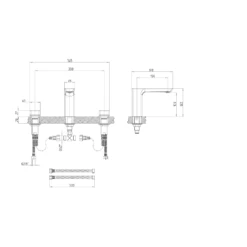 Villeroy & Boch Subway 3.0 Chrome Three-hole Basin Mixer -TAPS UK Sales villeroy boch subway 3 0 chrome three hole basin mixer p70352 296308 image